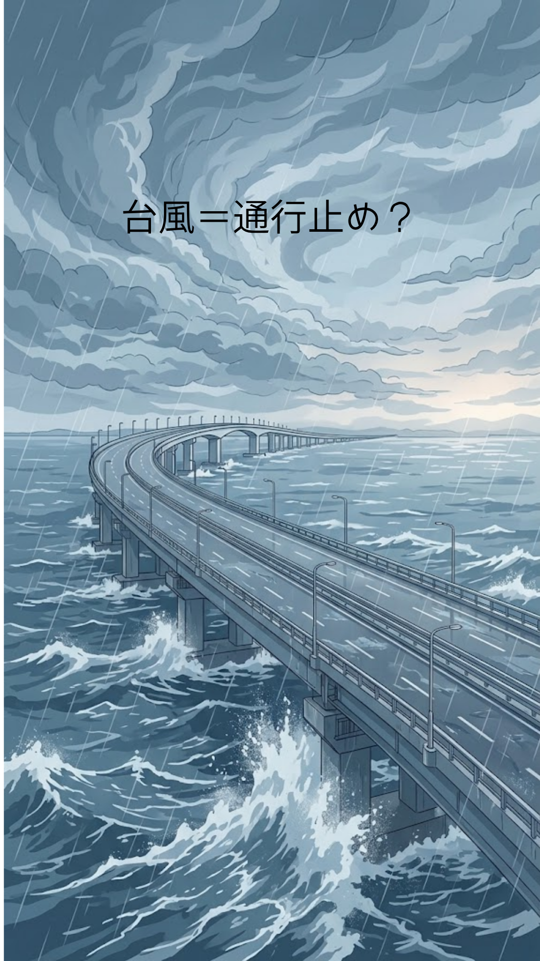 台風のとき、アクアラインは通行止めになる？